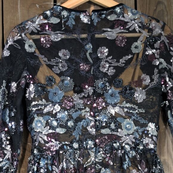 NWT Mac Duggal Sequin Floral Dress 4 - Picture 2 of 13